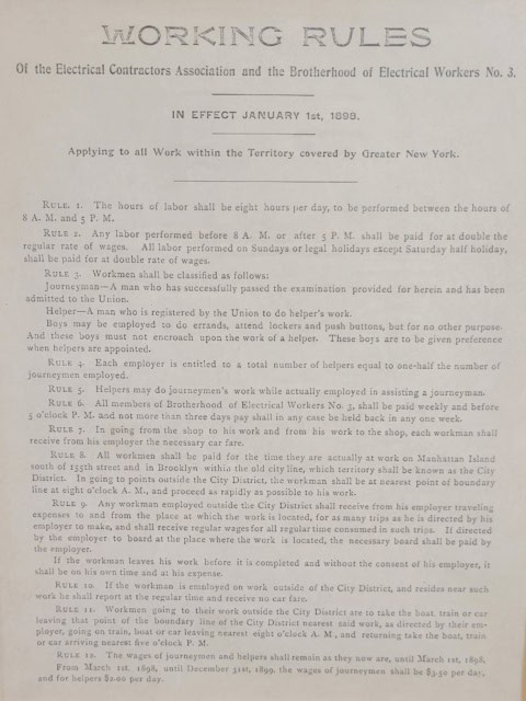 Working Rules and Regulations.