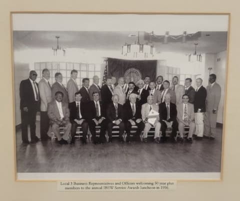 Group of electrical industry leaders at the Joint Industry Board luncheon.